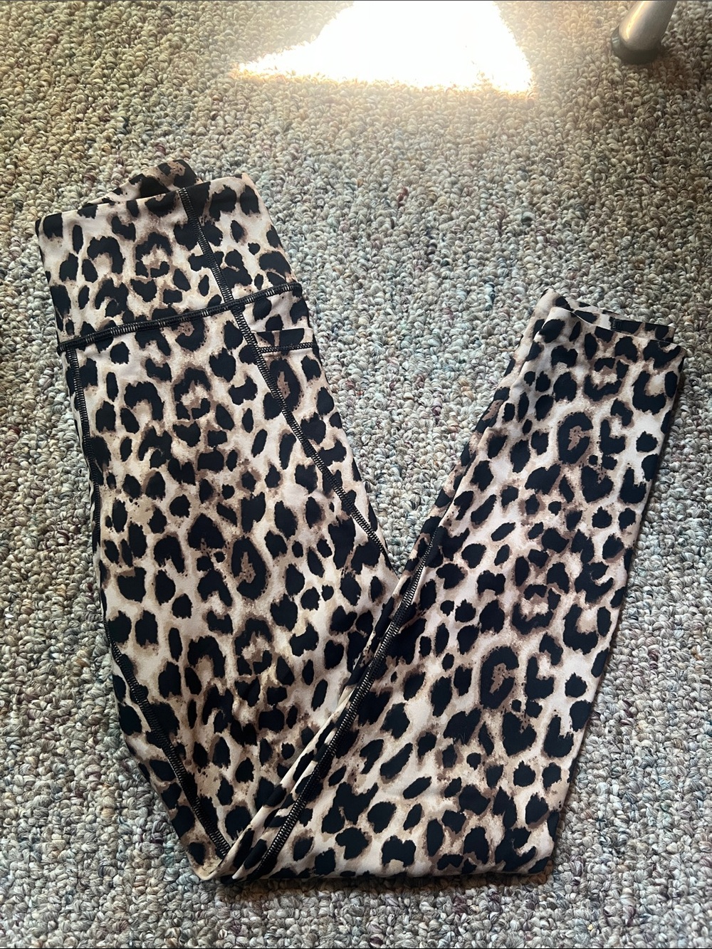 Victoria Secret Sport leopard workout leggings with pocked